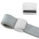 DQ Metal slider for 10mm flat leather / cord Antique silver